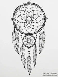 Tattoo design a dreamcatcher with shadowy fea... - эскиз тату (№1754471851_0, 06.08.2025 09:17) — Tatufoto.com