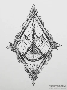 82. tattoo design: a "krada" rune integrated... - эскиз тату (№1754472257_0, 06.08.2025 09:24) — Tatufoto.com