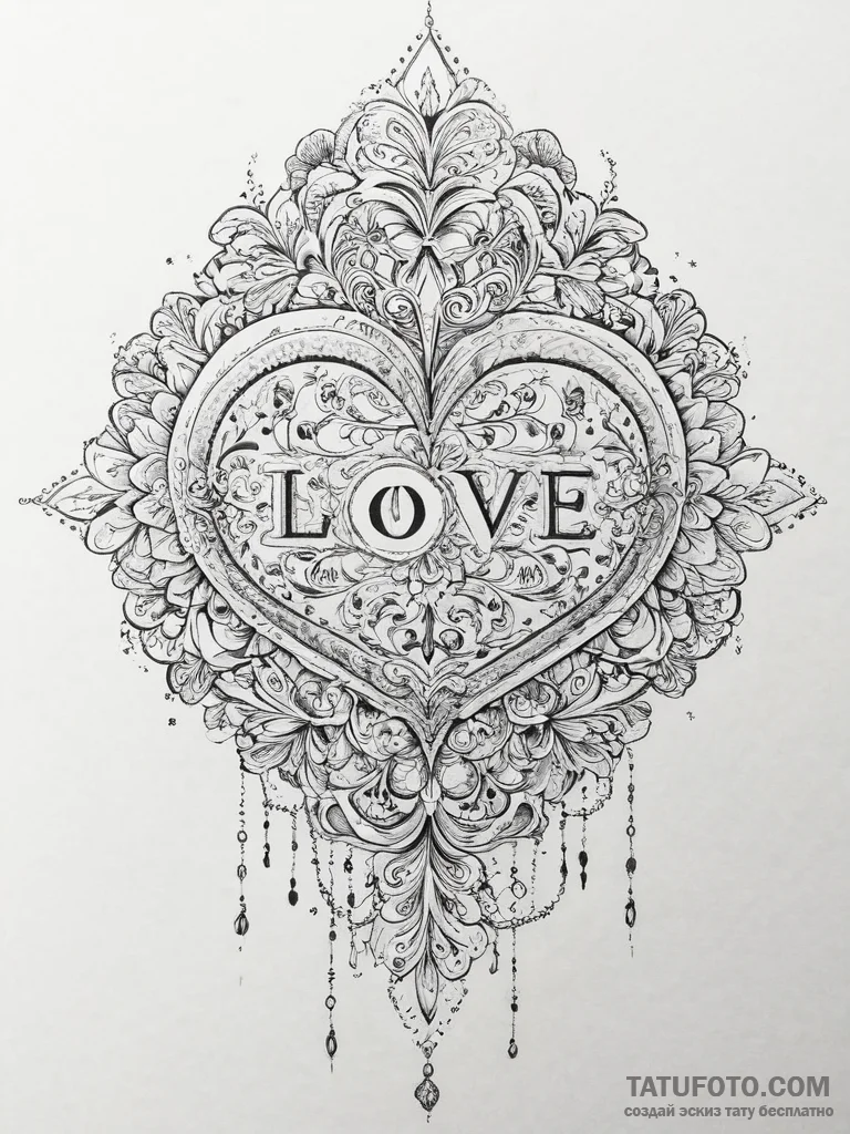 Tattoo sketch a quote about love or family, s... - эскиз тату (№1754472458_0, 06.08.2025 09:27) — Tatufoto.com