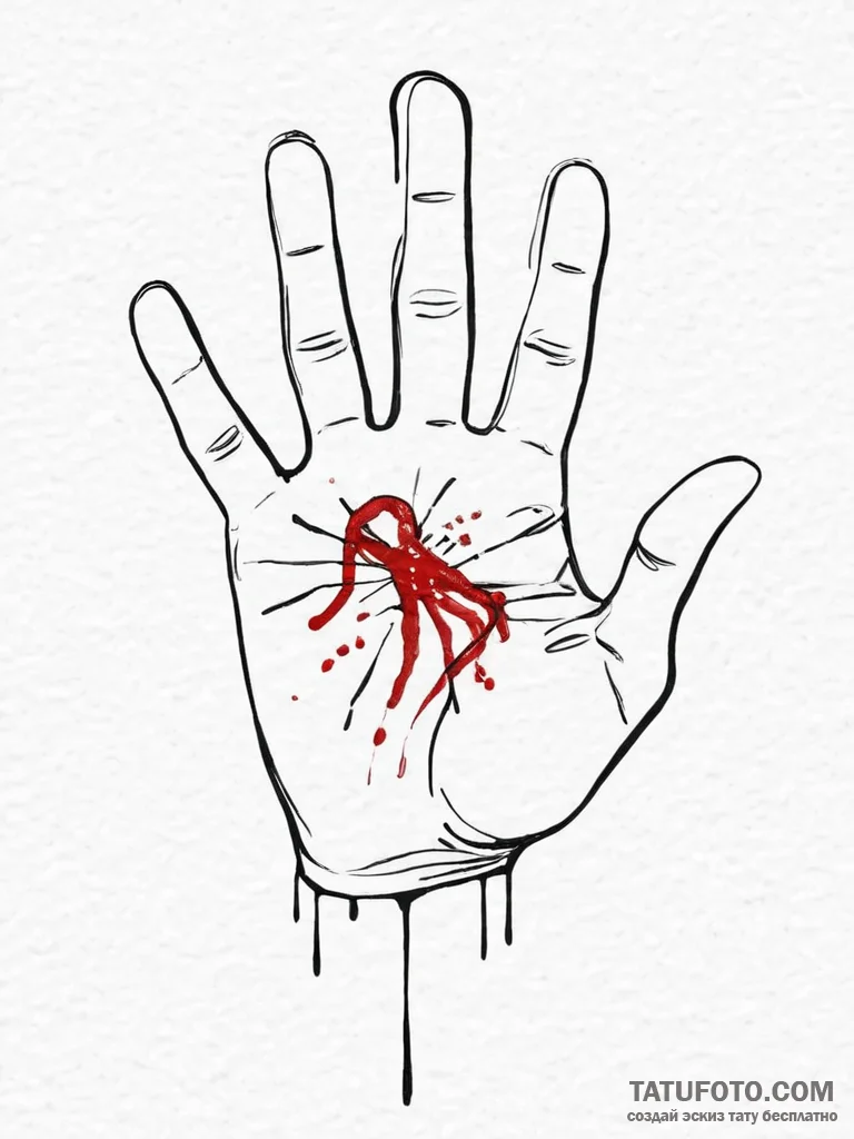 Tattoo sketch a subtle 'handprint' of a lost... - эскиз тату (№1754475270_0, 06.08.2025 10:14) — Tatufoto.com