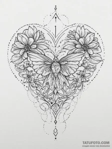 Tattoo design: a stylized geometric pattern o... - эскиз тату (№1754481727_0, 06.08.2025 12:02) — Tatufoto.com