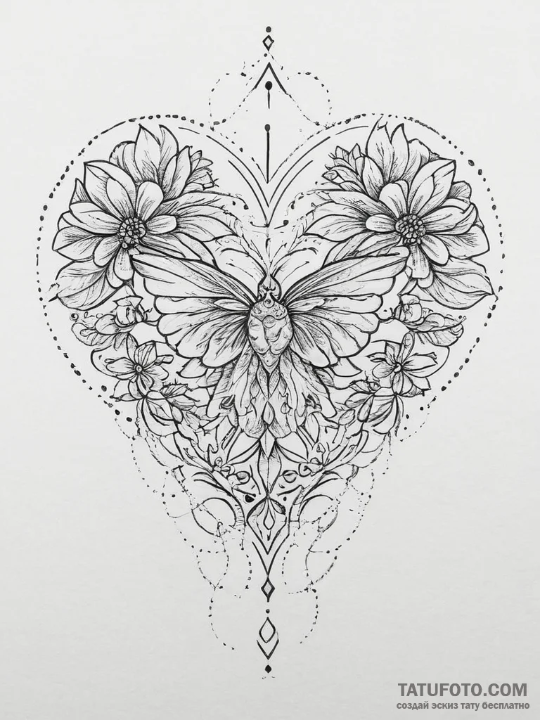 Tattoo design: a stylized geometric pattern o... - эскиз тату (№1754481727_0, 06.08.2025 12:02) — Tatufoto.com