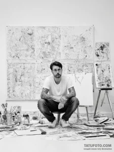A thoughtful portrait of a painter in their m... - эскиз тату (№1754484804_0, 06.08.2025 12:53) — Tatufoto.com