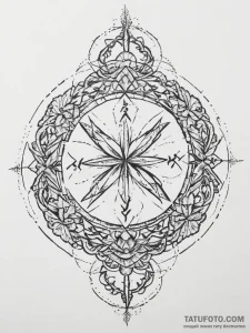 59. tattoo design: a "mir" rune integrated in... - эскиз тату (№1754486831_0, 06.08.2025 13:27) — Tatufoto.com