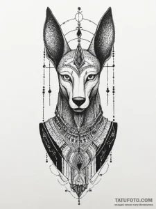 Art deco anubis, concept art for tattoo, blac... - эскиз тату (№1754487244_0, 06.08.2025 13:34) — Tatufoto.com