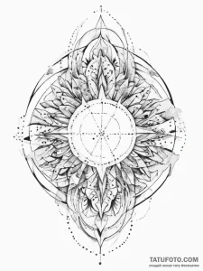 Tattoo sketch a "loading" circle with abstrac... - эскиз тату (№1754487658_0, 06.08.2025 13:40) — Tatufoto.com