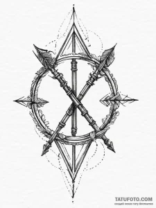 Tattoo sketch a sagittarius arrow, very fine... - эскиз тату (№1754488065_0, 06.08.2025 13:47) — Tatufoto.com
