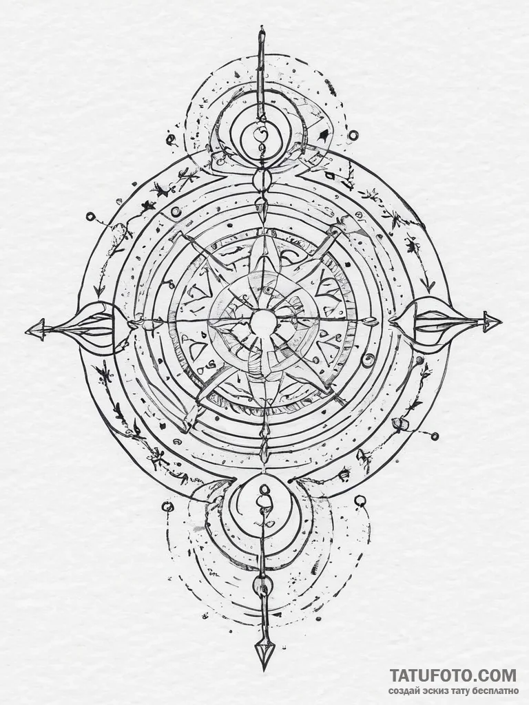 Tattoo sketch an abstract representation of t... - эскиз тату (№1754491546_0, 06.08.2025 14:45) — Tatufoto.com