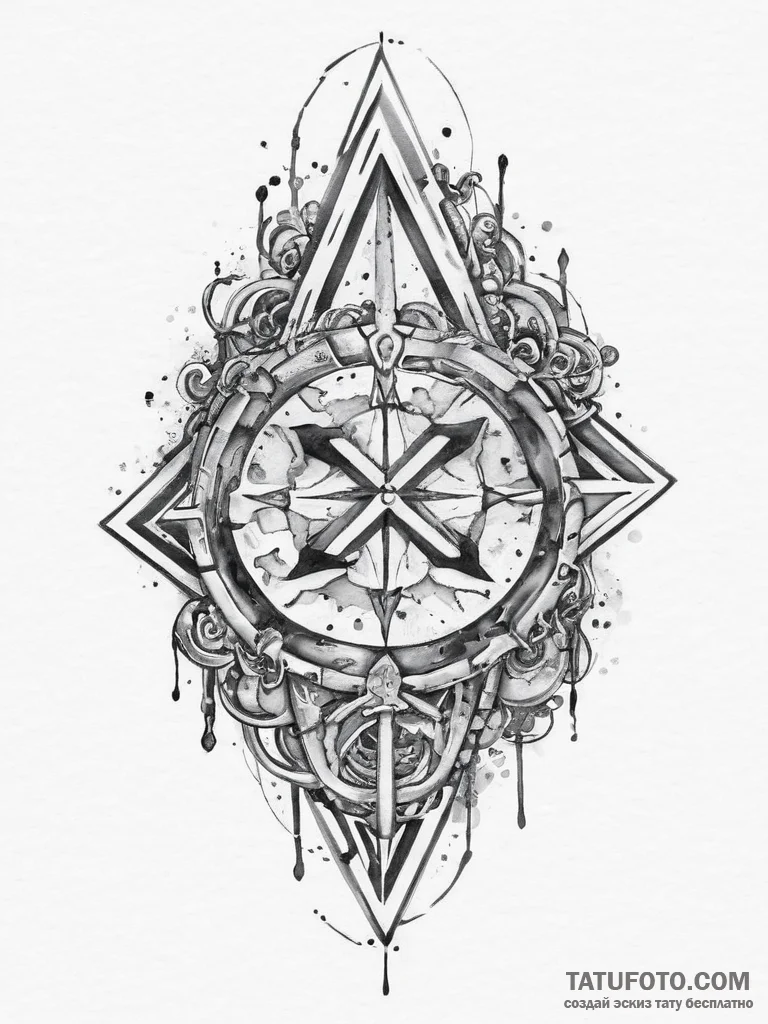 65. tattoo sketch: abstract black and gray wa... - эскиз тату (№1754493181_0, 06.08.2025 15:13) — Tatufoto.com