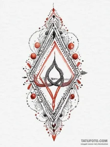 120. tattoo sketch: watercolor "oud" rune in... - эскиз тату (№1754494835_0, 06.08.2025 15:40) — Tatufoto.com