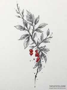 Tattoo design a simple tree branch., artistic... - эскиз тату (№1754495860_0, 06.08.2025 15:57) — Tatufoto.com