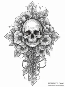 Poppy, artistic tattoo sketch, sepia tone ske... - эскиз тату (№1754497086_0, 06.08.2025 16:18) — Tatufoto.com