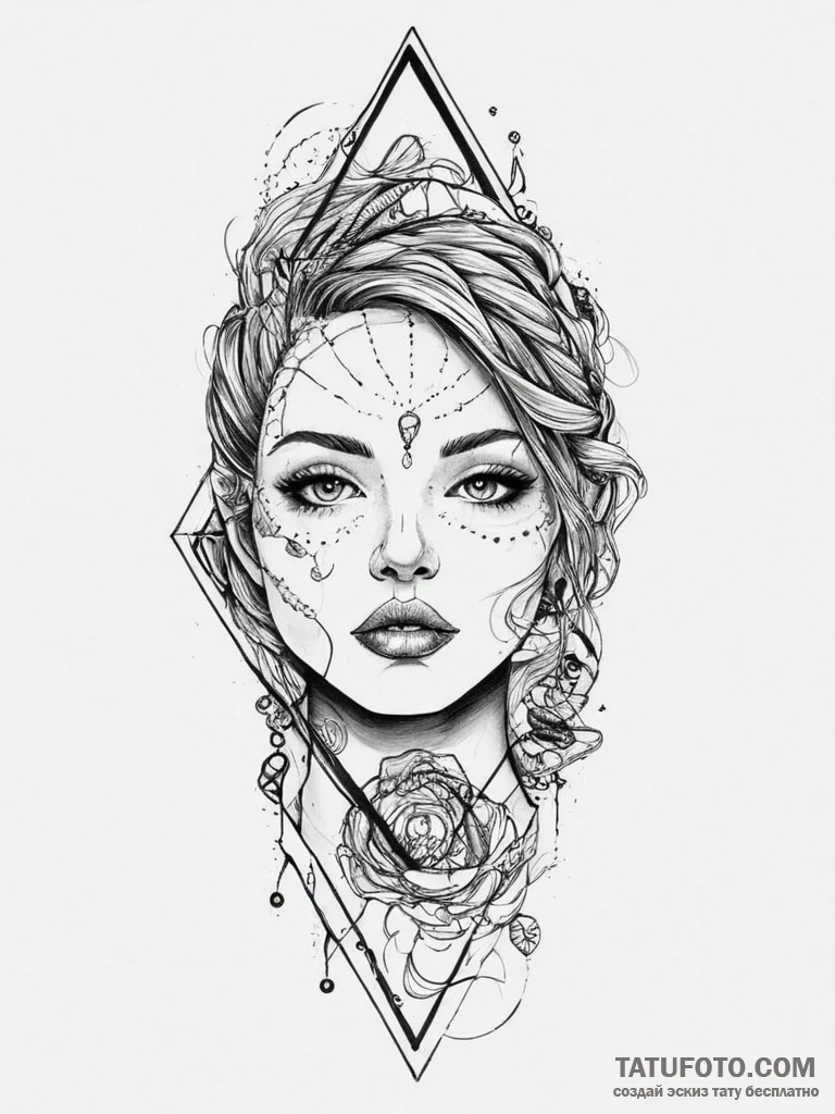 Tattoo design an abstract flow of energy cont... - эскиз тату (№1754571732_0, 07.08.2025 13:02) — Tatufoto.com