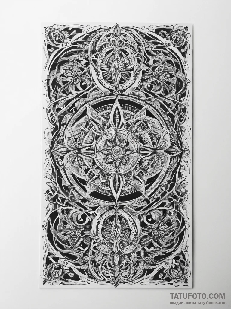 Tattoo sketch a custom pc case with artistic... - эскиз тату (№1754572710_0, 07.08.2025 13:18) — Tatufoto.com