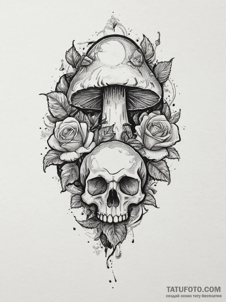 Tattoo design an 8-bit mushroom from a classi... - эскиз тату (№1754572907_0, 07.08.2025 13:21) — Tatufoto.com