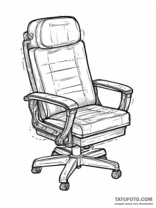 Tattoo sketch a stylized gamer chair with erg... - эскиз тату (№1754574286_0, 07.08.2025 13:44) — Tatufoto.com