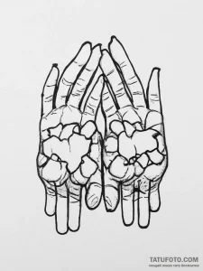 Tattoo sketch a silhouette of two hands formi... - эскиз тату (№1754574678_0, 07.08.2025 13:51) — Tatufoto.com