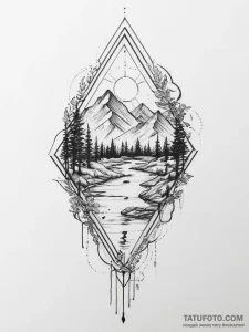 Tattoo sketch a stylized loading screen progr... - эскиз тату (№1754579075_0, 07.08.2025 15:04) — Tatufoto.com