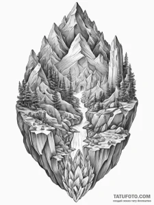 Crystal cave - эскиз тату (№1754580083_0, 07.08.2025 15:21) — Tatufoto.com