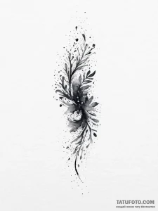 Tattoo sketch a subtle, flowing watercolor la... - эскиз тату (№1754581674_0, 07.08.2025 15:47) — Tatufoto.com