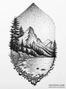Pacific, artistic tattoo sketch, on a clean w... - эскиз тату (№1754582471_0, 07.08.2025 16:01) — Tatufoto.com