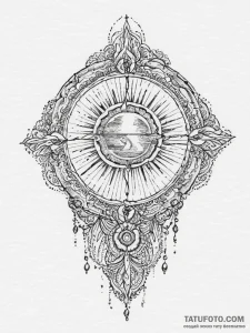 A tattoo design of the hand of god symbol, wi... - эскиз тату (№1754583080_0, 07.08.2025 16:11) — Tatufoto.com