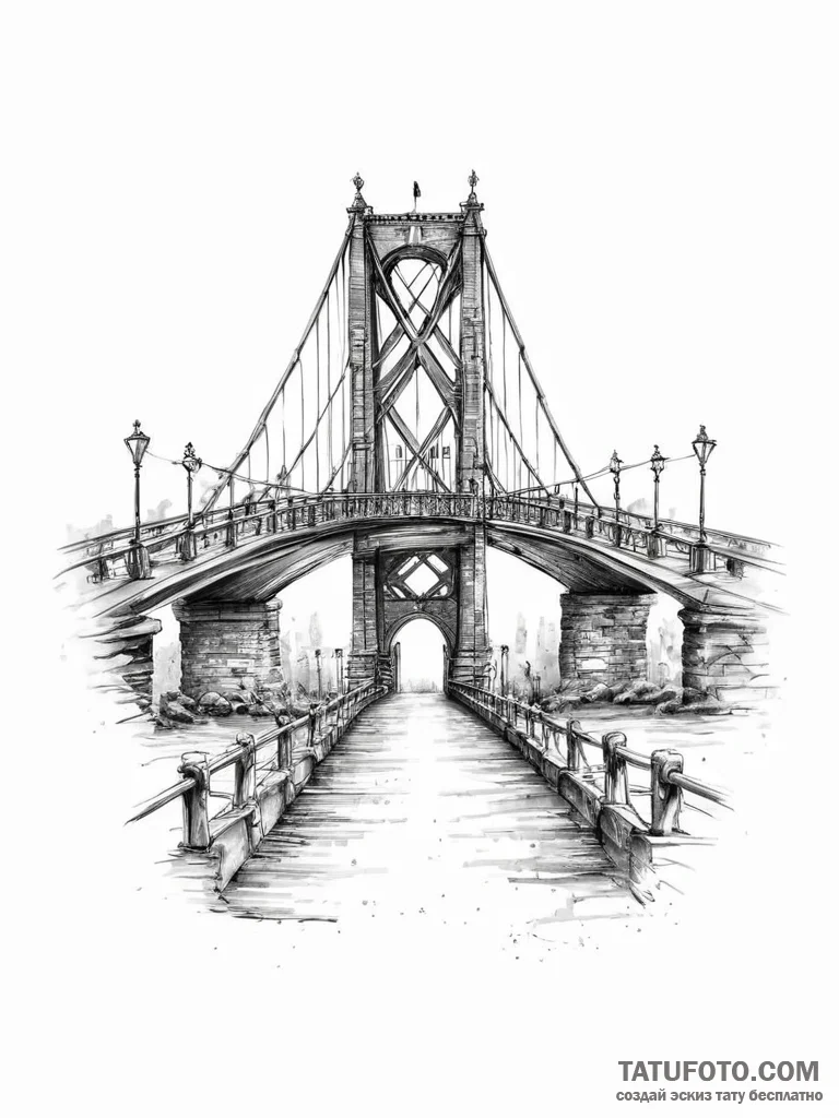 Bridge - эскиз тату (№1754583874_0, 07.08.2025 16:24) — Tatufoto.com