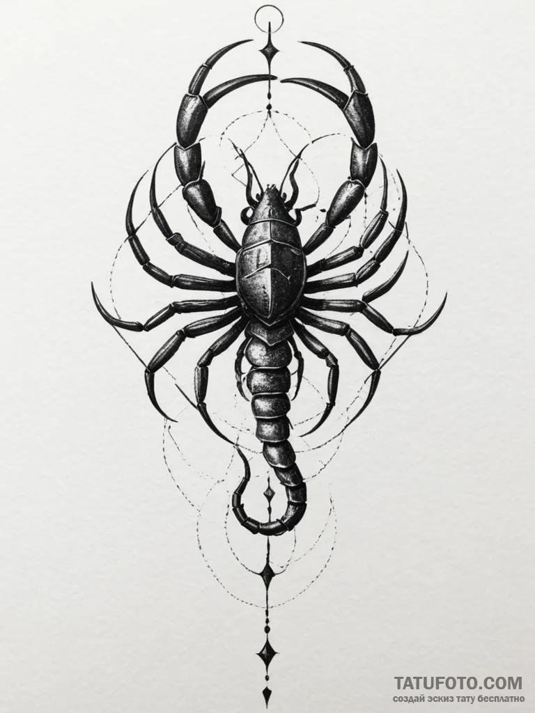 Tattoo design a scorpio scorpion, part blackw… — эскиз тату (№1754586481_0, 07.08.2025 17:08) — Tatufoto.com