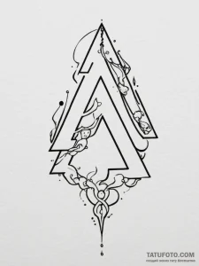 84. tattoo design: a minimalist "krada" rune,... - эскиз тату (№1754586680_0, 07.08.2025 17:11) — Tatufoto.com