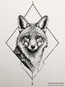 Tattoo sketch a geometric animal silhouette (... - эскиз тату (№1754588502_0, 07.08.2025 17:41) — Tatufoto.com