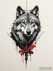 Black wolf, tattoo flash sheet design, detail... - эскиз тату (№1754589492_0, 07.08.2025 17:58) — Tatufoto.com