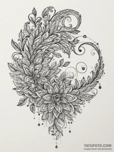A dotwork landscape, tattoo flash sheet desig... - эскиз тату (№1754590710_0, 07.08.2025 18:18) — Tatufoto.com