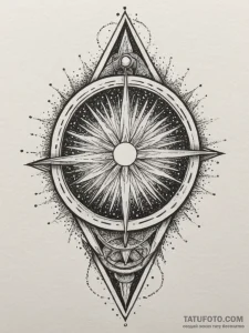 Tattoo sketch a dynamic burst of light from a... - эскиз тату (№1754591117_0, 07.08.2025 18:25) — Tatufoto.com