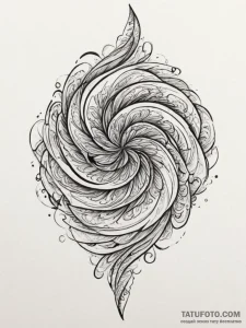 Tattoo design a fluid, abstract swirl of colo... - эскиз тату (№1754591515_0, 07.08.2025 18:31) — Tatufoto.com