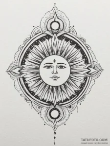 Tattoo design a stylized depiction of "the su... - эскиз тату (№1754593121_0, 07.08.2025 18:58) — Tatufoto.com