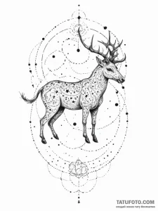 Tattoo design a zodiac animal's silhouette fo... - эскиз тату (№1754596089_0, 07.08.2025 19:48) — Tatufoto.com