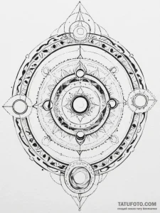 Tattoo design a zodiac animal with subtle alc... - эскиз тату (№1754597279_0, 07.08.2025 20:07) — Tatufoto.com