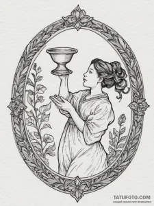 A person throwing a pottery vase on a wheel.,... - эскиз тату (№1754603305_0, 07.08.2025 21:48) — Tatufoto.com