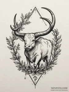 Tattoo design the glyph for taurus (2nd house... - эскиз тату (№1754603894_0, 07.08.2025 21:58) — Tatufoto.com