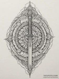 Tattoo sketch a powerful hand holding a sword... - эскиз тату (№1754607867_0, 07.08.2025 23:04) — Tatufoto.com