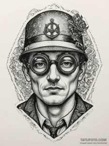 Tattoo design a stylized night vision goggles... - эскиз тату (№1754608066_0, 07.08.2025 23:07) — Tatufoto.com