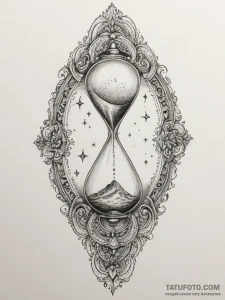 Hourglass nebula, tattoo drawing outline, orn... - эскиз тату (№1754608870_0, 07.08.2025 23:21) — Tatufoto.com