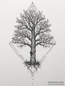 Tattoo sketch 'skill tree' with branching lin... - эскиз тату (№1754609271_0, 07.08.2025 23:27) — Tatufoto.com