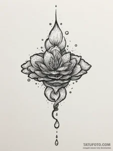 Tattoo sketch a single drop of water creating... - эскиз тату (№1754611057_0, 07.08.2025 23:57) — Tatufoto.com