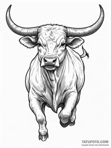 Tattoo design a detailed taurus bull in a pow... - эскиз тату (№1754612455_0, 08.08.2025 00:20) — Tatufoto.com