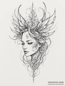 Tattoo design an abstract representation of h... - эскиз тату (№1754614267_0, 08.08.2025 00:51) — Tatufoto.com