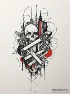 Pulse, tattoo drawing outline, bold outlines,... - эскиз тату (№1754614470_0, 08.08.2025 00:54) — Tatufoto.com