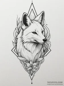 Kitsune, tattoo sketch design, black and whit... - эскиз тату (№1754618091_0, 08.08.2025 01:54) — Tatufoto.com