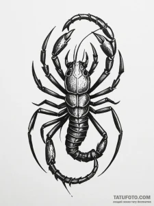 Tattoo design a menacing scorpio scorpion, wi... - эскиз тату (№1754620705_0, 08.08.2025 02:38) — Tatufoto.com