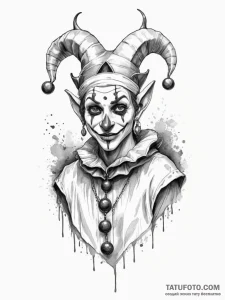 Jester - эскиз тату (№1754620904_0, 08.08.2025 02:41) — Tatufoto.com